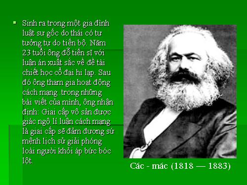 Bài 37. Mác và Ang-ghen. Sự ra đời của chủ nghĩa xã hội khoa học - Lịch ...
