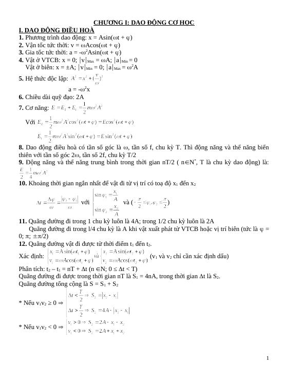 Tom Tat Chuong Trinh Vat Ly Lop 12 Lý Trần Thị Thúy Oanh English