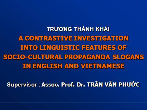 Slides of "A Contrastive Investigation into Linguistic Features of ...