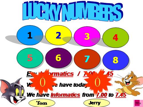 Game LUCKY NUMBERS- SO OK! - Toán - Lưu Anh Anh - Thư viện Bài giảng ...