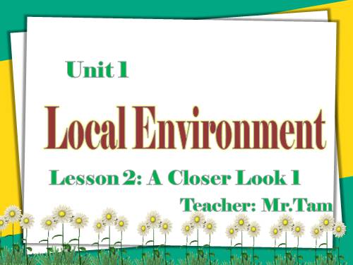 Unit 1. Local environment. Lesson 2. A closer look 1 - Tiếng Anh 9 ...