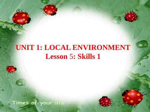 Unit 1. Local environment. Lesson 5. Skills 1 - Tiếng Anh 9 - nguyễn ...