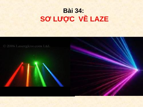 Bài 34. Sơ lược về laze - Vật lí 12 - Phạm Bá Thành - Thư viện Bài ...